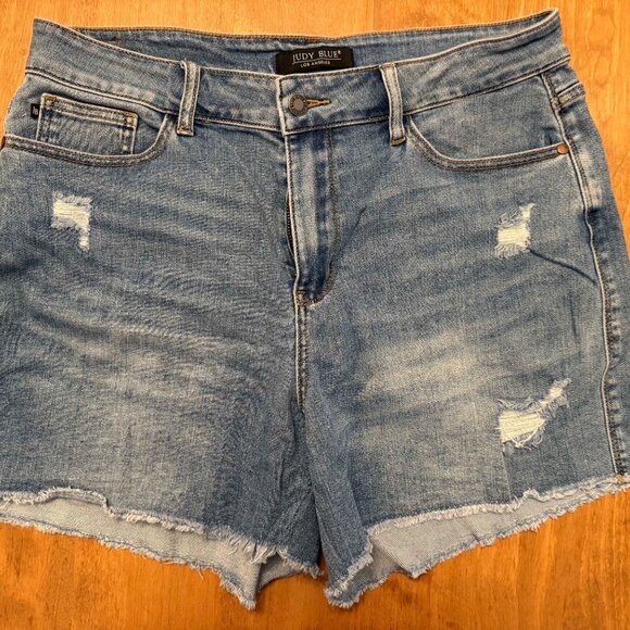 EUC JUDY BLUE High Waist Distressed Shorts #150059 1X 1XL Plus Size Womens - Picture 1 of 3